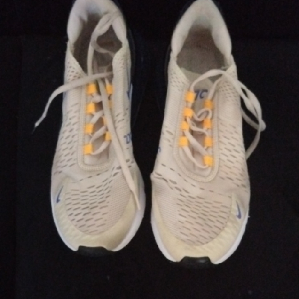 Nike Cream and Yellow Running Shoes